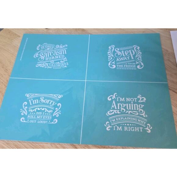 Chalk Couture A Little Sass Size B Stencil New Unused 2021 - Picture 1 of 4